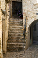 Old stairs in Trogir, Croatia