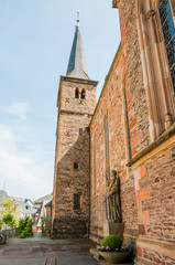 Saarburg, Laurentiuskirche, Stadt, Altstadt, Altstadthäuser, Weinstadt, Leukmündung, Leuckbach,...