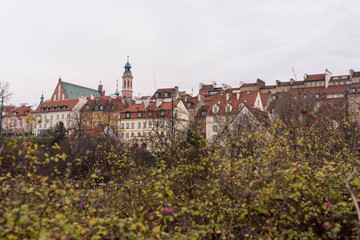 houses with red roofs in Warsaw