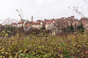 houses with red roofs in Warsaw