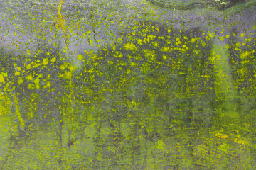 Grey and yellow  wall stucco texture background. Decorative wall paint. Old cracked painted yellow and grey wall. Creative background. 