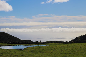 Amazing landscape panoramic view, Panoramic view, Madalena, Pico, Azores islands, Portugal. 