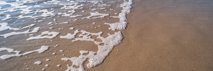 azure sea waves under a blue sky sunny summer day
