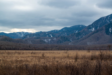 山岳風景　戦場ヶ原　曇り