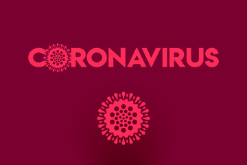 The Coronavirus emblem-logo, Coronavirus and Covid-19 is common and spreads by coughing, sneezing, or touching an infected person. Vector drawing. Coronavirus cells logo vector symbol illustration