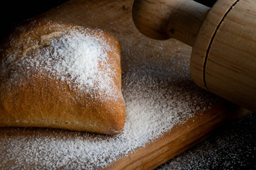 bread preparation at home with natural products 