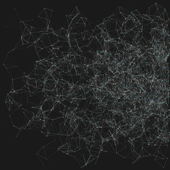 Network Mesh Random Procedural Art background illustration