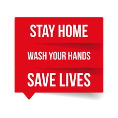 Stay home, wash your hands, save live