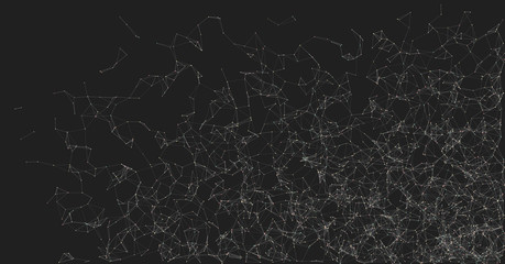 Network Mesh Random Procedural Art background illustration