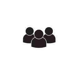 People icon, crowd team symbol, Vector illustration