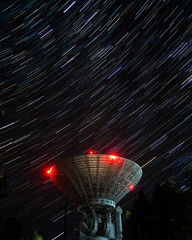 telescope and starry sky