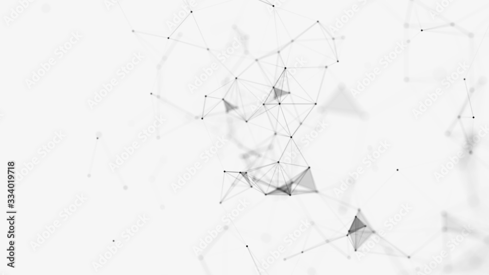 Poster abstract white digital background. big data visualization. science background. big data complex with