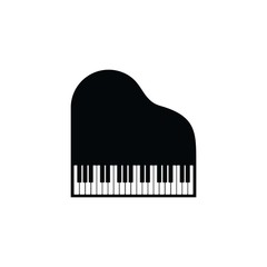 Piano Icon vector Isolated on White Background