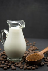 Coffee and milk, a traditional drink in Colombia.