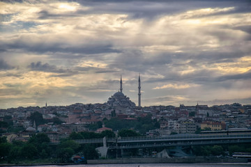 Suleymaniye Mosque from Galata Bridge