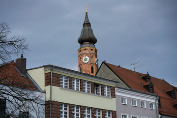 Straubing is a Lower Bavarian city with a well-preserved old town with medieval architecture