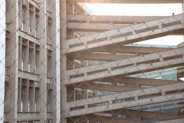 Sun hitting a construction