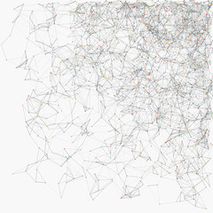 Obraz premium Network Mesh Random Procedural Art background illustration
