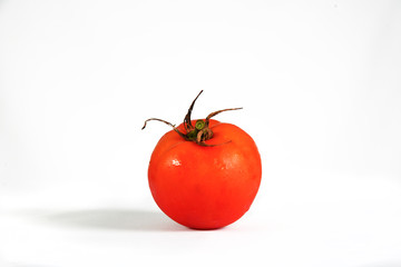 various juicy and tasty tomatoes isolated on white background