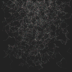 Network Mesh Random Procedural Art background illustration