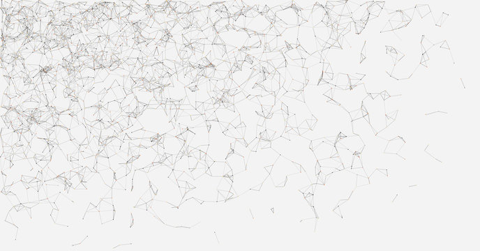 Network Mesh Random Procedural Art background illustration