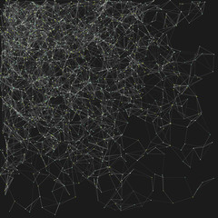Network Mesh Random Procedural Art background illustration
