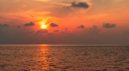 Fototapeta na wymiar Sunset in Maldives.