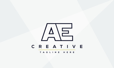 AE Letter Logo Design. Creative Modern A E Letters icon vector Illustration.