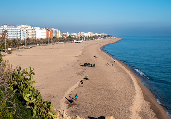 Platja del Gardí, Gardi Beach near Barcelona Spain - 334027744
