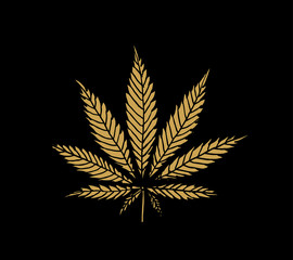 Marijuana graphic design vector art