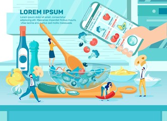 Vegetable Falling from Mobile Phone Application.