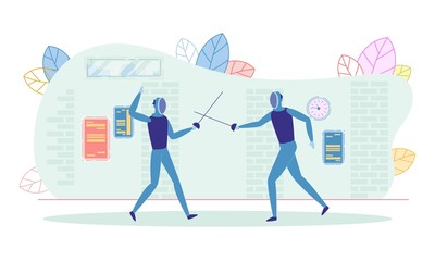 Fencing in Special Equipment Protect against Blow.