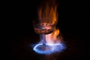 Glass and fire image, abstract decoration