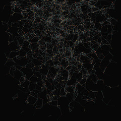 Network Mesh Random Procedural Art background illustration