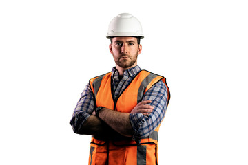 Male Construction Worker with Arms Crossed