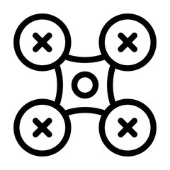 Air drone icon in line style.