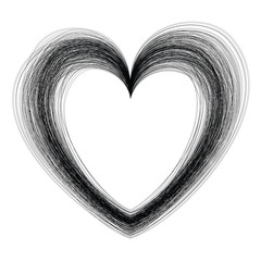 Continuous Heart Vector Illustration, One Line Art Love Symbol