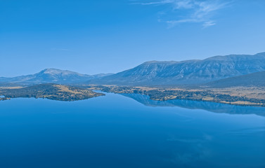 Fototapeta na wymiar Reservoir lake Peruca at the river Cetina, Croatia