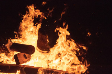 Fototapeta premium fire in the fireplace