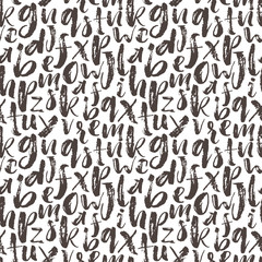 Seamless pattern with hand drawn letters. Vector ornament for wrapping paper, wallpapers, web design etc.