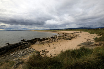 Dornoch (Scotland), UK - August 03, 2018: Dornoch Beach, Dornoch, Scotland, Highlands, United Kingdom