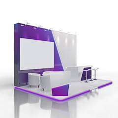 Mockup of exhibtion stand design. 3d render. - 334039997