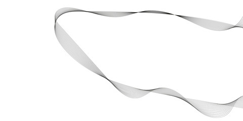 Abstract wave element for design. Digital frequency track equalizer. Stylized line art background. Vector illustration. Wave with lines created using blend tool. Curved wavy line, smooth stripe.