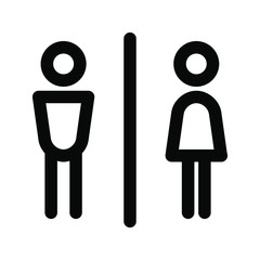 male female toilet restroom sign logo stroke black silhouette