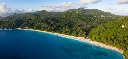 Anse Intendance beach drone view 