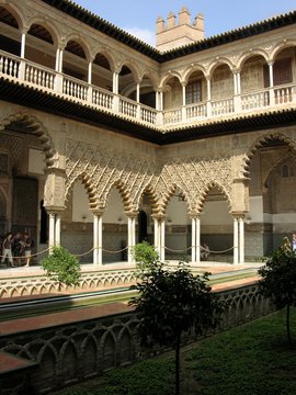 Seville, Spain, Real Alcazar, Courtyard