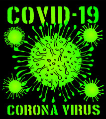 coronavirus graphic design vector art