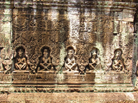 angkor wat camboya textura peque&ntilde;as esculturas molduras