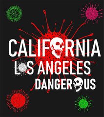 American coronavirus graphic design vector art