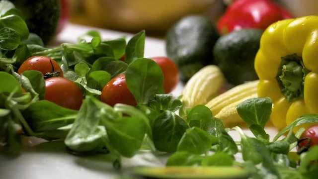 FOOD Footages avocado greens tomatoes